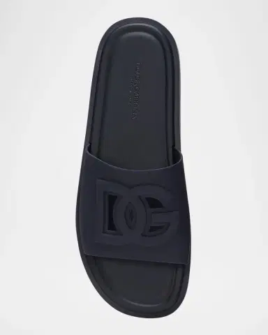 Dolce & Gabbana Men's Rubber Beachwear Pool Slides | Thumbnail 3 Dolce & Gabbana Men's Rubber Beachwear Pool Slides | Thumbnail 3