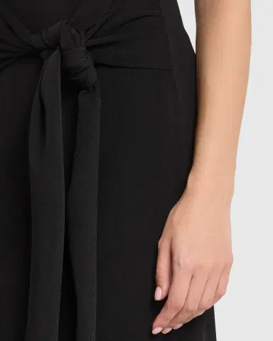Lapointe Waist-Tie Sleeveless Matte Viscose Midi Dress | Thumbnail 5