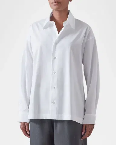Eskandar Slim Shirt with Collar (Regular Length) | Thumbnail 2 Eskandar Slim Shirt with Collar (Regular Length) | Thumbnail 2