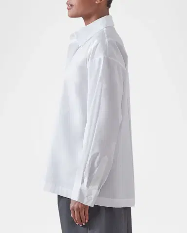 Eskandar Slim Shirt with Collar (Regular Length) | Thumbnail 4 Eskandar Slim Shirt with Collar (Regular Length) | Thumbnail 4