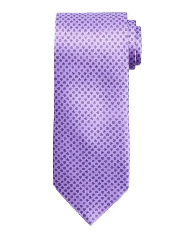 Men 's Micro-Geometric Silk Tie