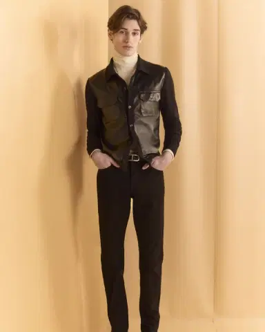 Tom Ford Men's Mick Tech Fabric and Suede Sneakers | Thumbnail 4 Tom Ford Men's Mick Tech Fabric and Suede Sneakers | Thumbnail 4