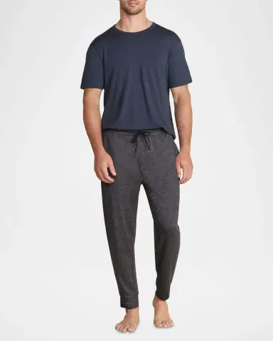 Barefoot Dreams Men's Malibu Collection Cotton Modal Crewneck T-Shirt | Thumbnail 2 Barefoot Dreams Men's Malibu Collection Cotton Modal Crewneck T-Shirt | Thumbnail 2