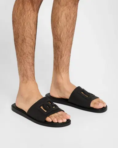 Dolce & Gabbana Men's Rubber Beachwear Pool Slides | Thumbnail 2 Dolce & Gabbana Men's Rubber Beachwear Pool Slides | Thumbnail 2