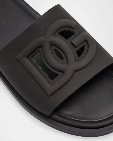 Dolce & Gabbana Men's Rubber Beachwear Pool Slides | Thumbnail 5 Dolce & Gabbana Men's Rubber Beachwear Pool Slides | Thumbnail 5
