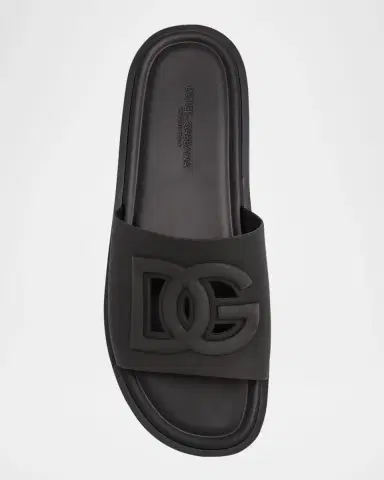 Dolce & Gabbana Men's Rubber Beachwear Pool Slides | Thumbnail 6 Dolce & Gabbana Men's Rubber Beachwear Pool Slides | Thumbnail 6