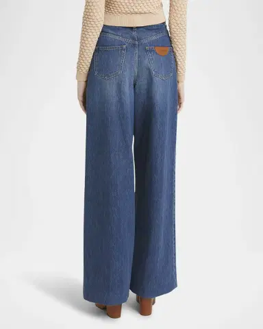 Chloé Wide Leg Denim Trousers | Thumbnail 3