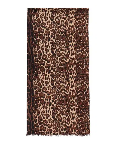 Sofia Cashmere Lightweight Cashmere Leopard-Print Scarf | Thumbnail 1
