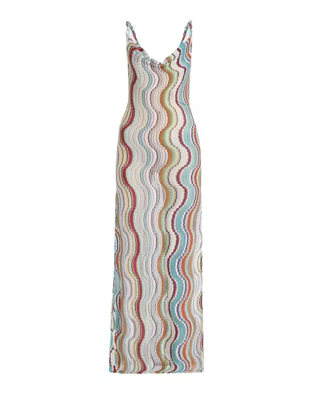 Missoni Wave Multicolor Chevron Maxi Dress Coverup