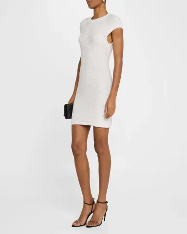 Hervé Léger Delilah Sequin Knit Cap-Sleeve Mini Dress | Thumbnail 4 Hervé Léger Delilah Sequin Knit Cap-Sleeve Mini Dress | Thumbnail 4