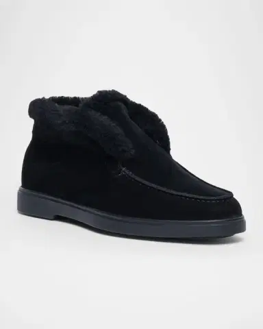 Santoni Shearling-Lined Suede Ankle Boots | Thumbnail 2 Santoni Shearling-Lined Suede Ankle Boots | Thumbnail 2