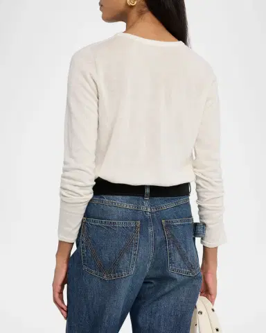 MAJESTIC FILATURES Machine Washable Cashmere Crewneck Pullover | Thumbnail 2