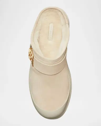 Tory Burch Mellow Suede Shearling Buckle Platform Loafer Mules | Thumbnail 4 Tory Burch Mellow Suede Shearling Buckle Platform Loafer Mules | Thumbnail 4