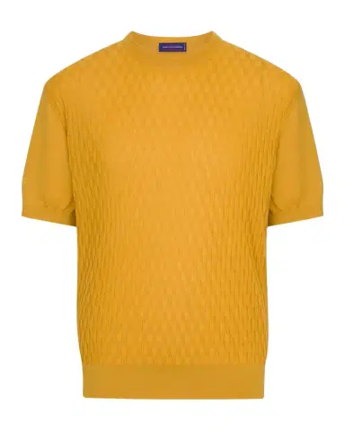 Stefano Ricci Men's Cashmere Short-Sleeve Crewneck Sweater | Thumbnail 1