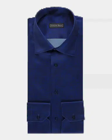 Stefano Ricci Men's Textured-Print Silk Sport Shirt | Thumbnail 2