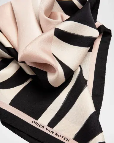 Dries Van Noten Rosa Carnivora Silk Foulard | Thumbnail 2