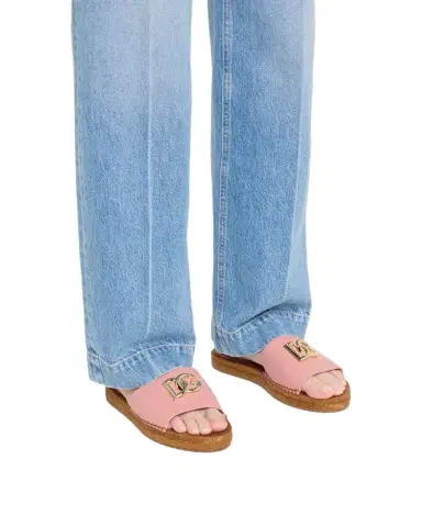 Dolce & Gabbana DG Medallion Napa Espadrille Sandals | Thumbnail 1