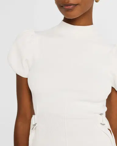 3.1 Phillip Lim Compact Rib Tulip Top | Thumbnail 5