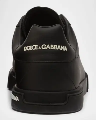 Dolce & Gabbana Men's Leather Low-Top Sneakers | Thumbnail 2