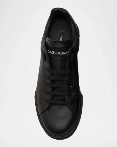 Dolce & Gabbana Men's Leather Low-Top Sneakers | Thumbnail 3
