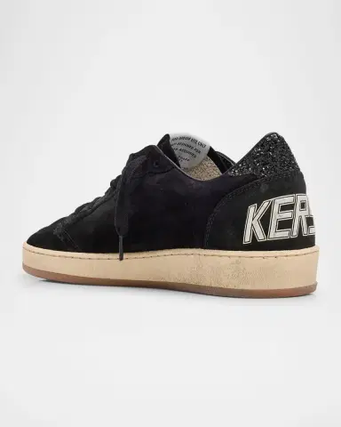 Golden Goose Ball Star Suede Glitter Low-Top Sneakers | Thumbnail 4 Golden Goose Ball Star Suede Glitter Low-Top Sneakers | Thumbnail 4