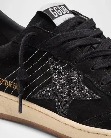 Golden Goose Ball Star Suede Glitter Low-Top Sneakers | Thumbnail 5 Golden Goose Ball Star Suede Glitter Low-Top Sneakers | Thumbnail 5
