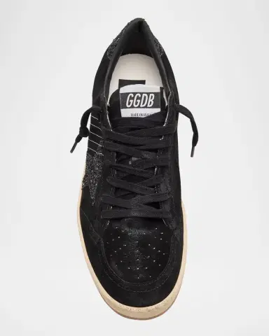 Golden Goose Ball Star Suede Glitter Low-Top Sneakers | Thumbnail 6 Golden Goose Ball Star Suede Glitter Low-Top Sneakers | Thumbnail 6