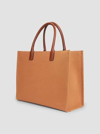 Versace Women's Logo Canvas Tote - Rust Gold | Thumbnail 3 Versace Women's Logo Canvas Tote - Rust Gold | Thumbnail 3