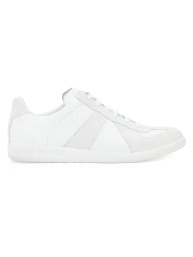 Maison Margiela Men's Replica Leather & Suede Low-Top Sneakers - White | Thumbnail 1 Maison Margiela Men's Replica Leather & Suede Low-Top Sneakers - White | Thumbnail 1