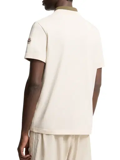 Moncler Men's Crew Neck T-Shirt in Cotton - White Ivory - Size XXL | Thumbnail 3 Moncler Men's Crew Neck T-Shirt in Cotton - White Ivory - Size XXL | Thumbnail 3