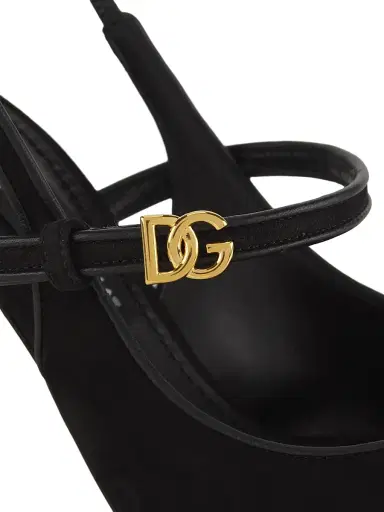 Dolce & Gabbana Women's Italian Tailoring DG Suede Pumps - Nero - Size 12 | Thumbnail 5