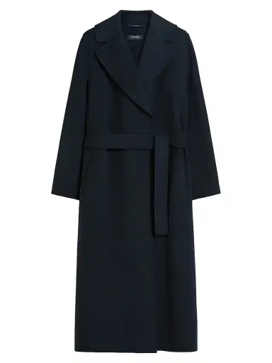Max Mara Women's Poldo Wool Belted Wrap Coat - Midnightblue - Size 16 | Thumbnail 1