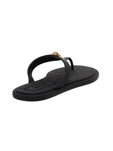 Versace Women's Medusa Baroque Flip-Flops - Black Gold - Size 12 | Thumbnail 3 Versace Women's Medusa Baroque Flip-Flops - Black Gold - Size 12 | Thumbnail 3