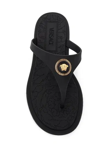 Versace Women's Medusa Baroque Flip-Flops - Black Gold - Size 12 | Thumbnail 4 Versace Women's Medusa Baroque Flip-Flops - Black Gold - Size 12 | Thumbnail 4