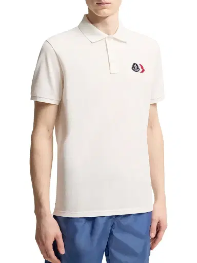 Moncler Men's Polo Shirt in Cotton Piquet - White - Size XXXL | Thumbnail 2