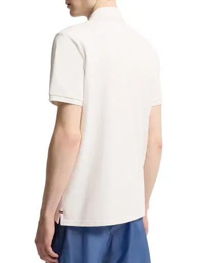 Moncler Men's Polo Shirt in Cotton Piquet - White - Size XXXL | Thumbnail 3