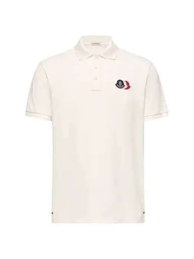 Moncler Men's Polo Shirt in Cotton Piquet - White - Size XXXL | Thumbnail 1