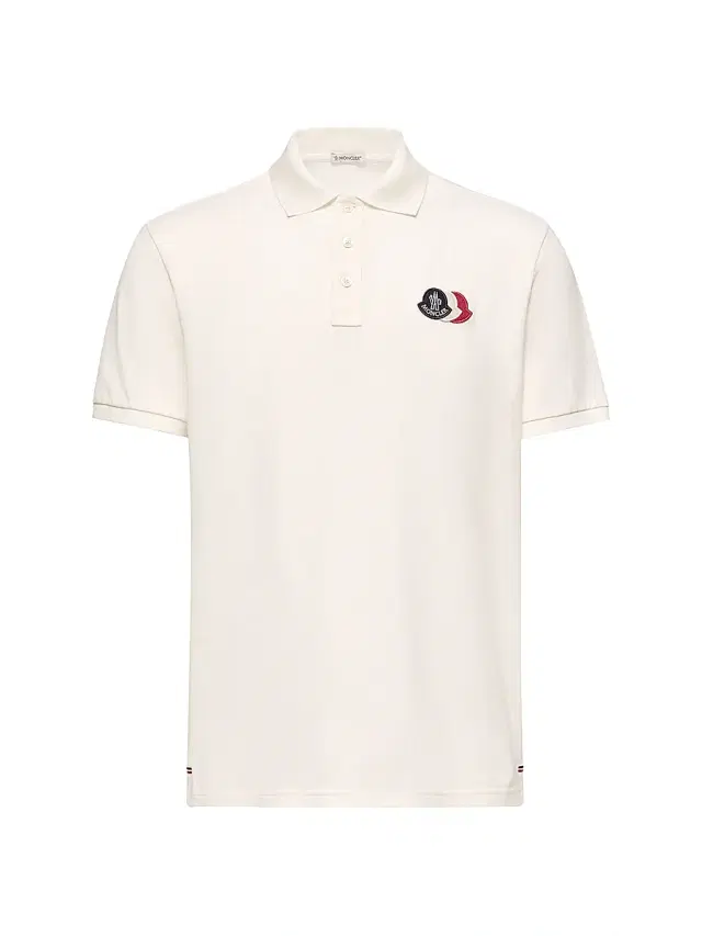 Moncler Men's Polo Shirt in Cotton Piquet - White