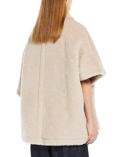 Max Mara Women's Cape in Alpaca and Wool Teddy Fabric | Thumbnail 3 Max Mara Women's Cape in Alpaca and Wool Teddy Fabric | Thumbnail 3
