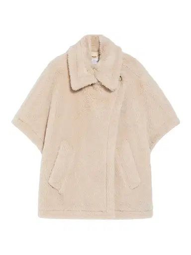 Max Mara Women's Cape in Alpaca and Wool Teddy Fabric | Thumbnail 1 Max Mara Women's Cape in Alpaca and Wool Teddy Fabric | Thumbnail 1
