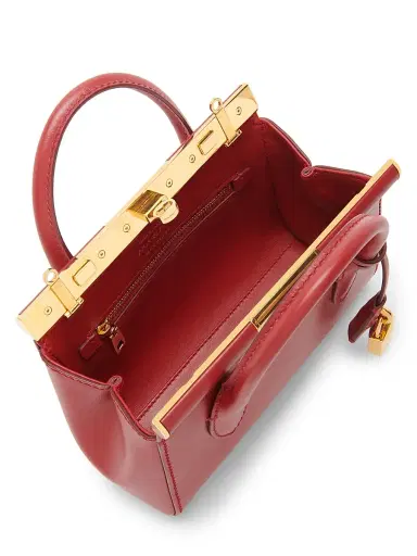 Dolce & Gabbana Women's Marlene Leather Top Handle Bag - Tono Rosso Scuro | Thumbnail 4