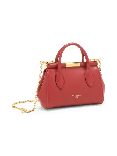 Dolce & Gabbana Women's Marlene Leather Top Handle Bag - Tono Rosso Scuro | Thumbnail 5