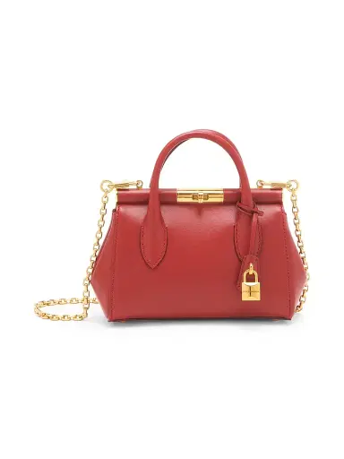 Dolce & Gabbana Women's Marlene Leather Top Handle Bag - Tono Rosso Scuro | Thumbnail 1