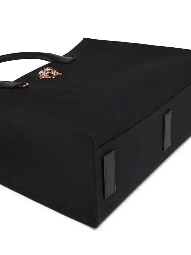 Versace Women's Logo Canvas Tote - Black Gold | Thumbnail 6 Versace Women's Logo Canvas Tote - Black Gold | Thumbnail 6