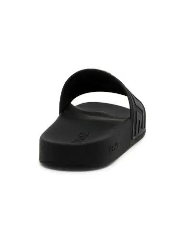 Versace Men's Medusa Rubber Slide Sandals - Black Gold - Size 13 | Thumbnail 3