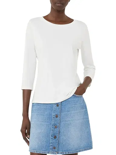 Weekend Max Mara Women's Stretch Cotton T-Shirt - White - Size XL | Thumbnail 2