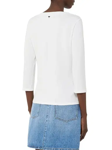 Weekend Max Mara Women's Stretch Cotton T-Shirt - White - Size XL | Thumbnail 3
