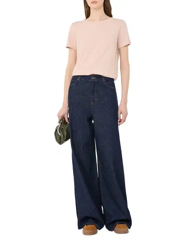 Weekend Max Mara Women's Basic Cotton Jersey T-Shirt - Pink - Size XL | Thumbnail 2