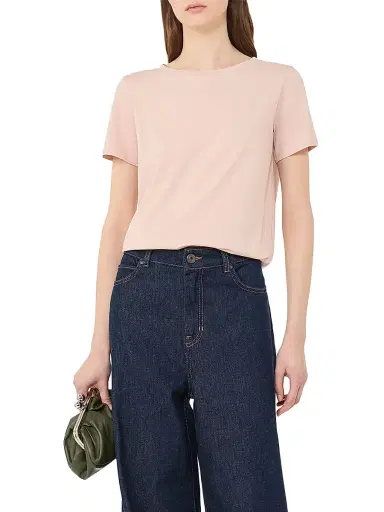 Weekend Max Mara Women's Basic Cotton Jersey T-Shirt - Pink - Size XL | Thumbnail 3