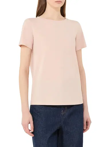 Weekend Max Mara Women's Basic Cotton Jersey T-Shirt - Pink - Size XL | Thumbnail 4